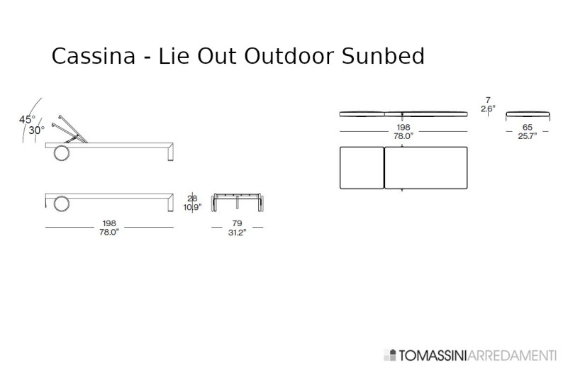 Lettino Outdoor Lie Out Cassina - 5