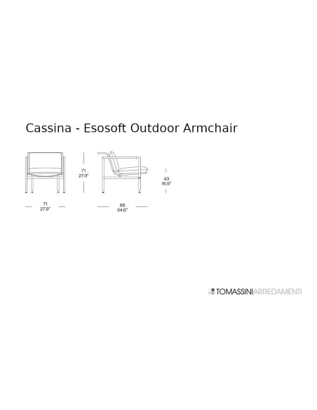 Esosoft Outdoor Armchair Cassina - 3