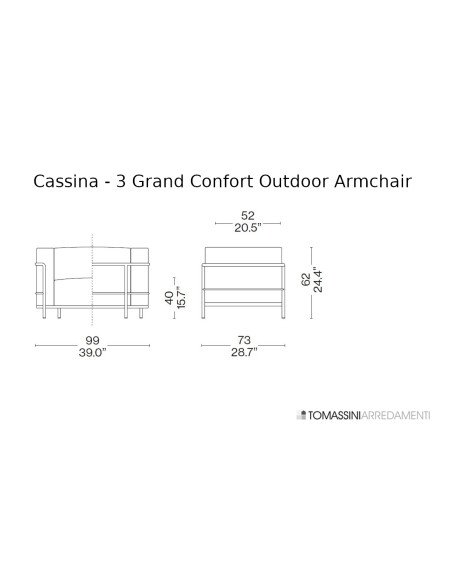 Poltrona Outdoor 3 Fauteuil Grand Confort, Grand Modèle Cassina - 5