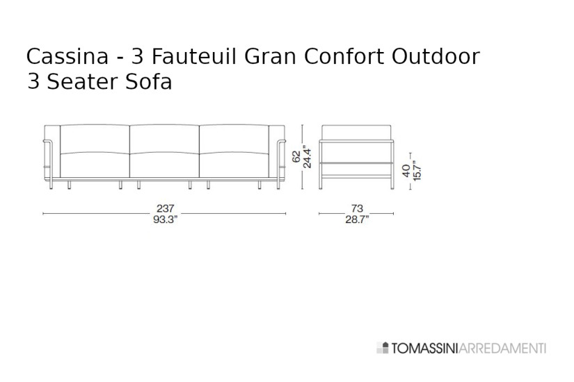 Canapé d'extérieur 3 Fauteuil Grand Confort, Grand Modèle - 7