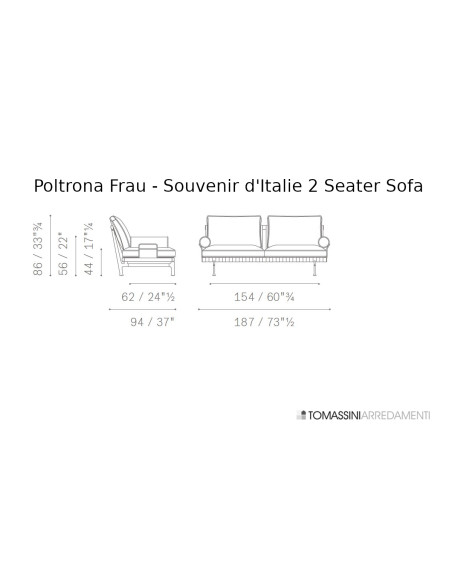 Souvenir d'Italie Outdoor Sofa Poltrona Frau - 7