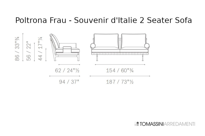 Souvenir d'Italie Outdoor Sofa Poltrona Frau - 7
