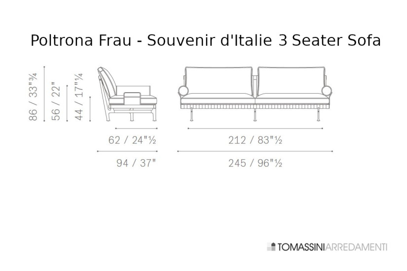 Souvenir d'Italie Outdoor Sofa Poltrona Frau - 8