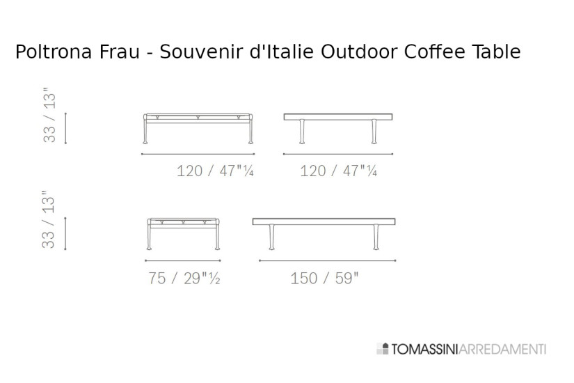 Table d'extérieur Souvenir d'Italie Poltrona Frau - 4