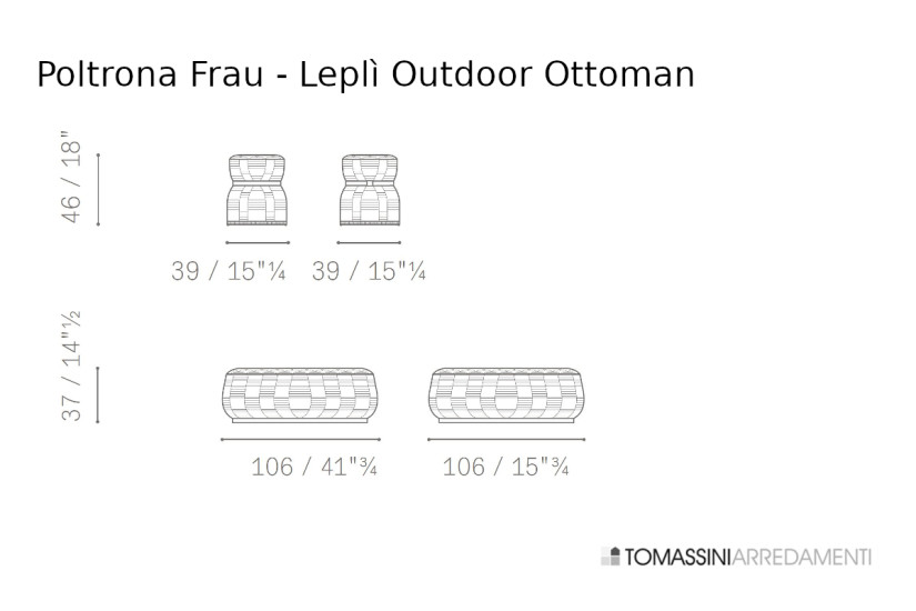 Pouf d'extérieur Leplì Poltrona Frau - 8