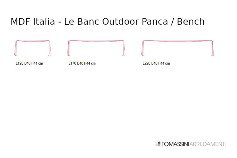 Banc Outdoor Le Banc MDF Italia - 5