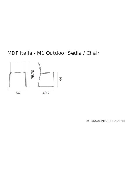 Sedia Outdoor M1 MDF Italia - 4