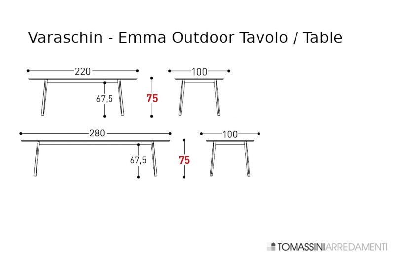 Emma Outdoor Table Varaschin - 5