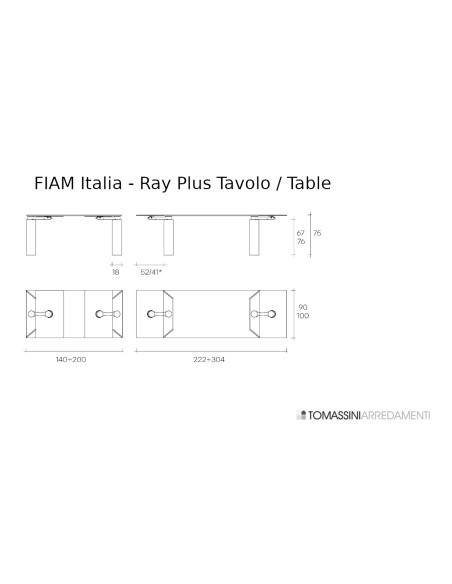 Tavolo Ray Plus Fiam - 4