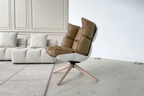 Fauteuil Husk en cuir marron (Offre Expo) B&B Italia - 6 2