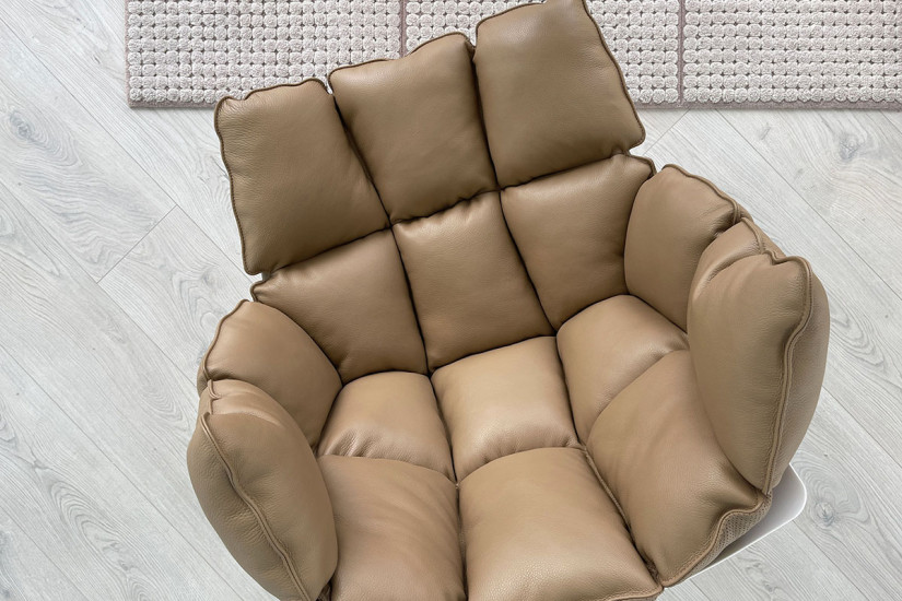 Fauteuil Husk en cuir marron (Offre Expo) B&B Italia - 7