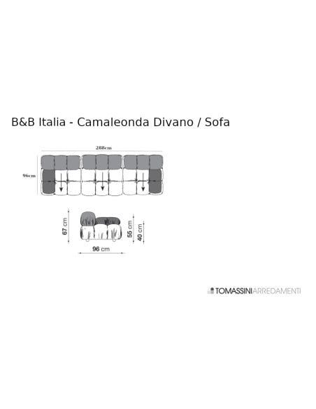 Camaleonda White Fabric Sofa  (Expo Offer) B&B Italia - 7