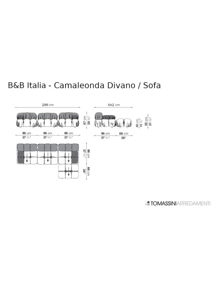 Camaleonda Blue Fabric Sofa (Expo Offer) B&B Italia - 6