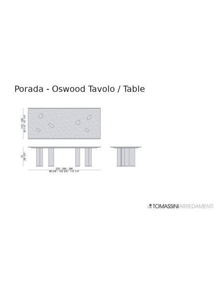 Tavolo Oswood Porada - 2