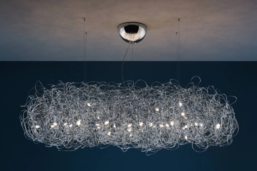 Lampe à Suspension Fil de Fer Nuvola Catellani&Smith - 3