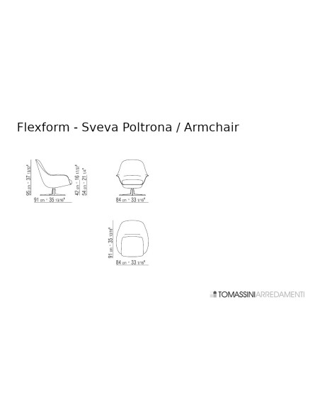Sveva Armchair Flexform - 8