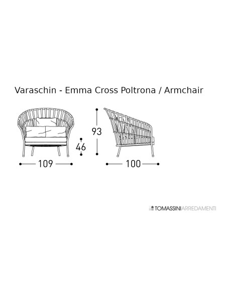 Emma Cross Outdoor Armchair  - 6