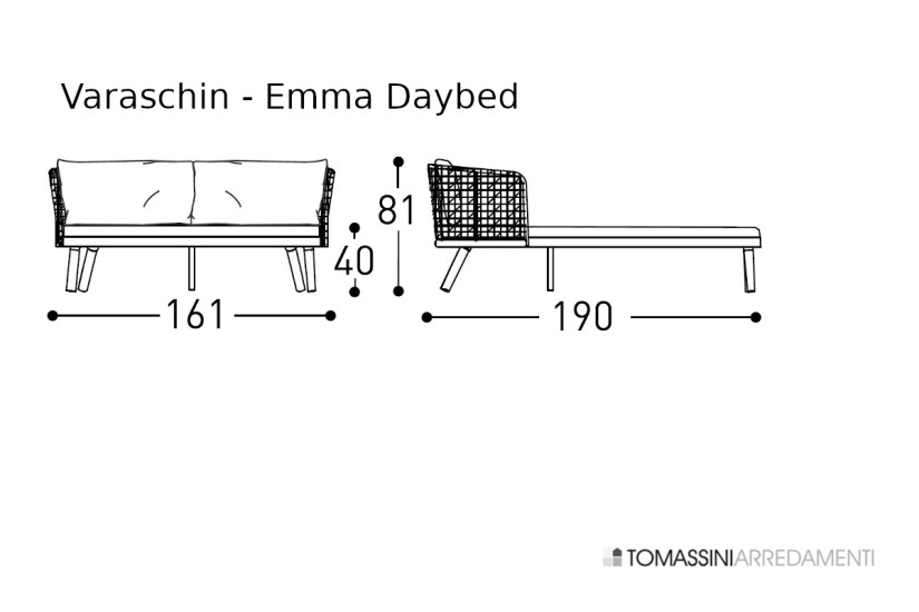 Emma Outdoor Daybed Varaschin - 4