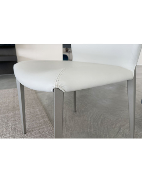 Nancy Grey Leather Chair Cattelan Italia - 7