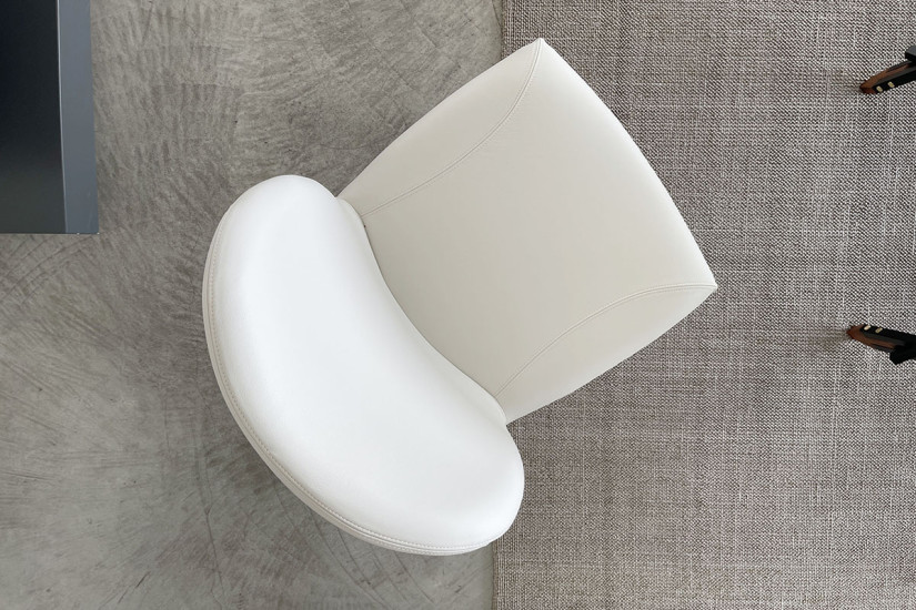 Chaise Nancy en cuir gris Cattelan Italia - 8