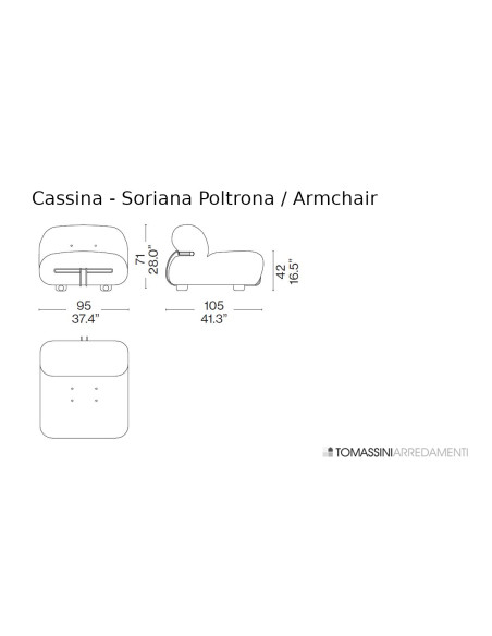 Poltrona Soriana color ruggine (Offerta Expo) Cassina - 8