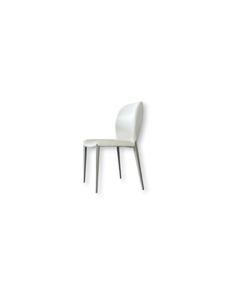 Sedia Nancy ML in pelle bianca (Offerta Expo) Cattelan Italia - 8