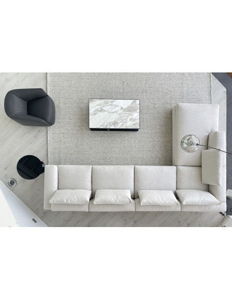 Canapé Dune en tissu blanc (Offre Expo) Poliform - 6