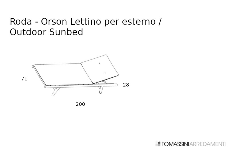 Lettino per esterno Orson Roda - 5