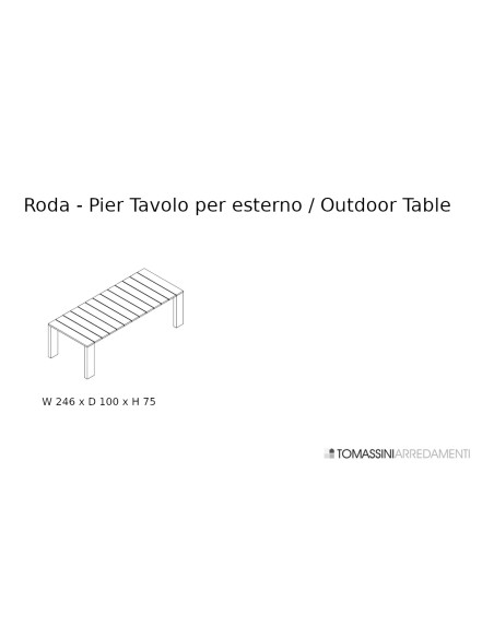Pier Outdoor Table Roda - 4