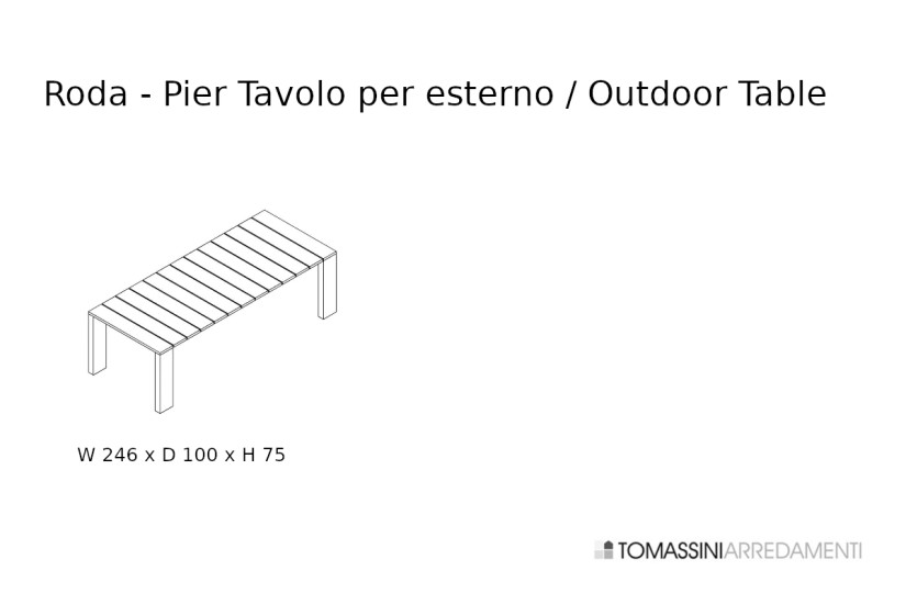 Tavolo per esterno Pier Roda - 4