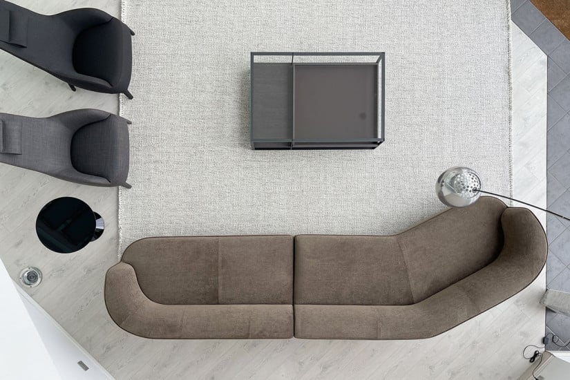 Lilum Brown Fabric Sofa (Expo Offer) Maxalto - 7