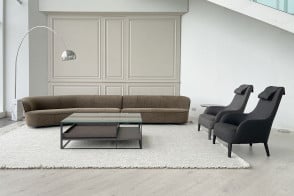 Lilum Brown Fabric Sofa (Expo Offer) Maxalto - 8 2
