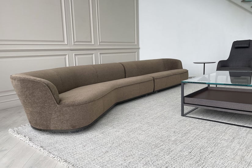 Lilum Brown Fabric Sofa (Expo Offer) Maxalto - 3