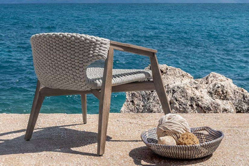 Fauteuil lounge d'extérieur Knit Ethimo - 5