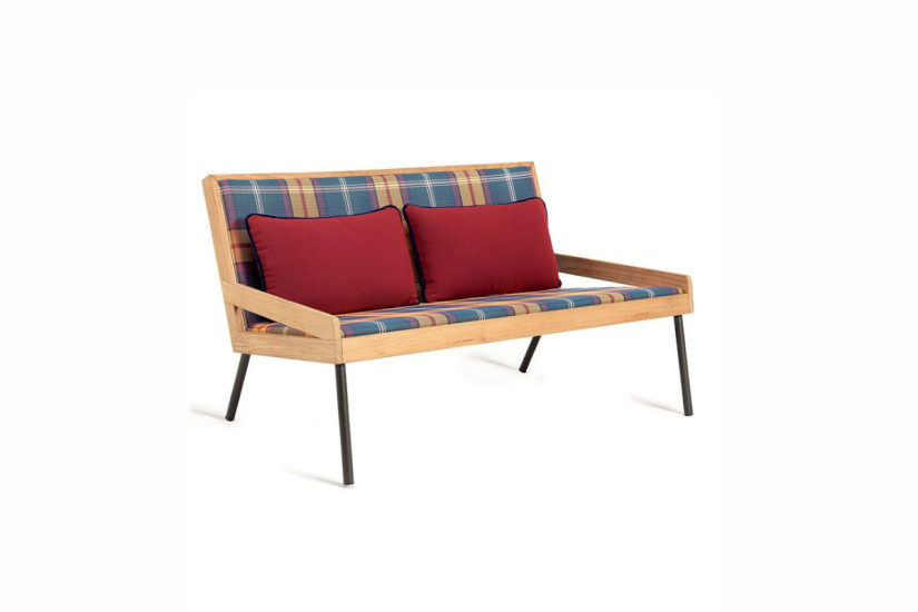 Allaperto Mountain Tartan Outdoor Small Sofa Ethimo - 1
