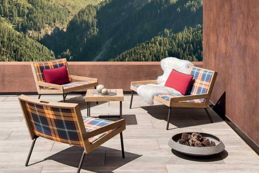 Divanetto per esterno Allaperto Mountain Tartan Ethimo - 3