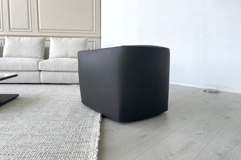 Santa Monica Anthracite Leather Armchair (Expo Offer) Poliform - 3