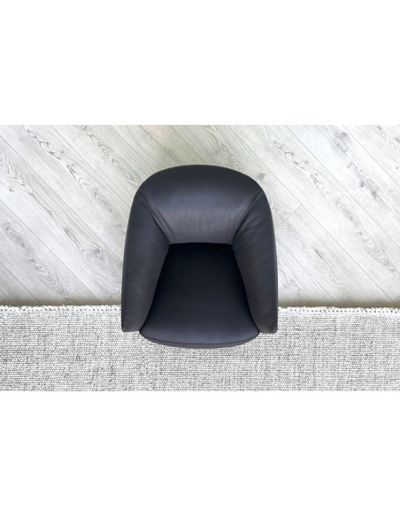 Poltrona Santa Monica in pelle antracite (Offerta Expo) Poliform - 5