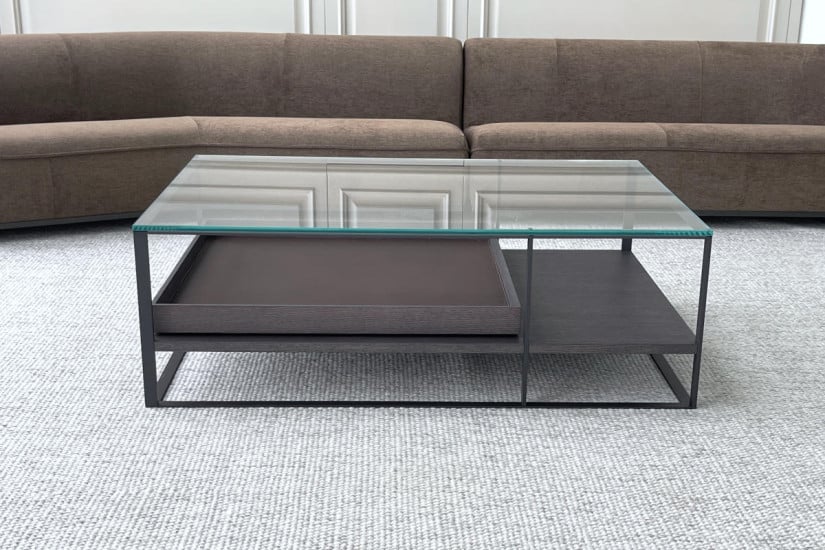 Lithos Oak and Glass Small Table (Expo Offer) Maxalto - 1