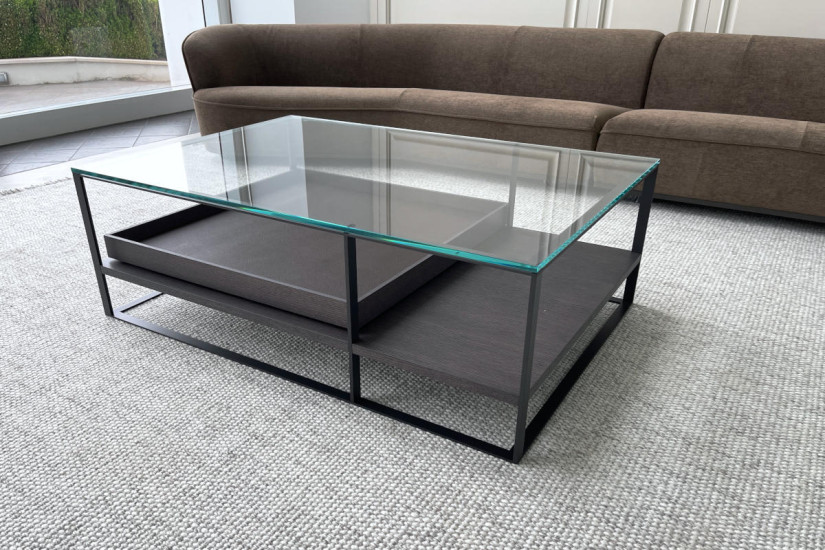 Lithos Oak and Glass Small Table (Expo Offer) Maxalto - 2