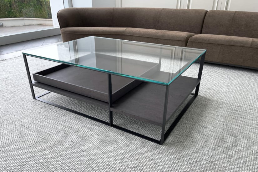 Tavolino Lithos in rovere e vetro (Offerta Expo) Maxalto - 2