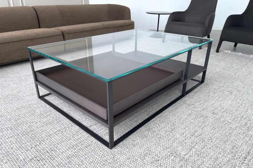 Lithos Oak and Glass Small Table (Expo Offer) Maxalto - 3