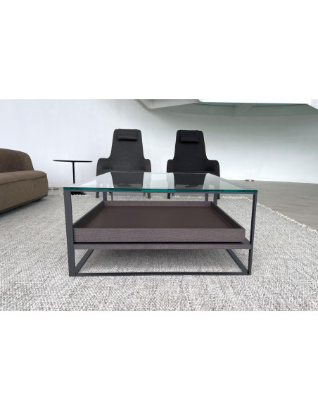 Tavolino Lithos in rovere e vetro (Offerta Expo) Maxalto - 4