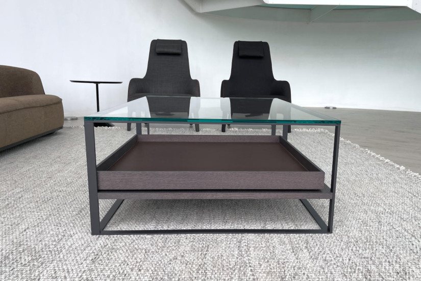 Lithos Oak and Glass Small Table (Expo Offer) Maxalto - 4