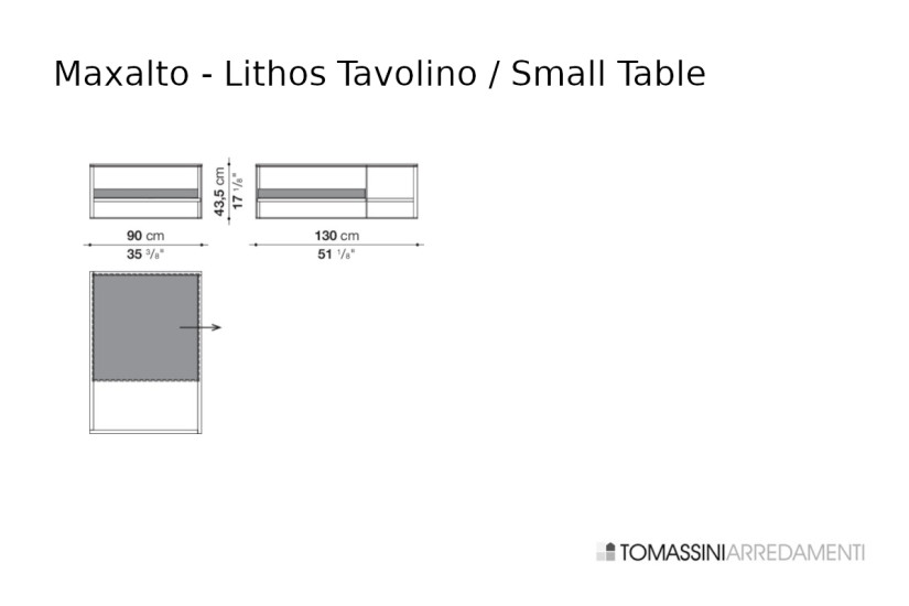 Tavolino Lithos in rovere e vetro (Offerta Expo) Maxalto - 6