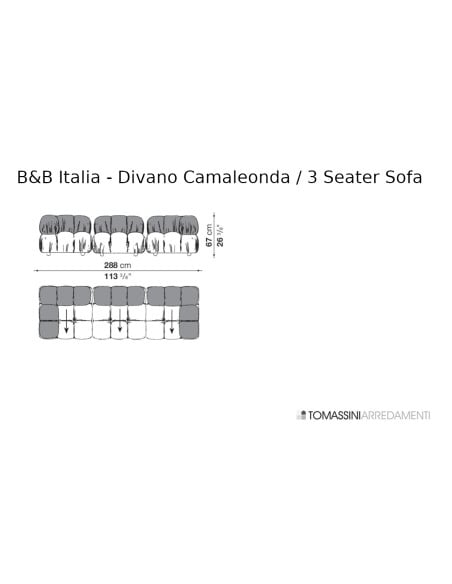 Camaleonda 3 Seater Green Sofa (Expo Offer) B&B Italia - 8