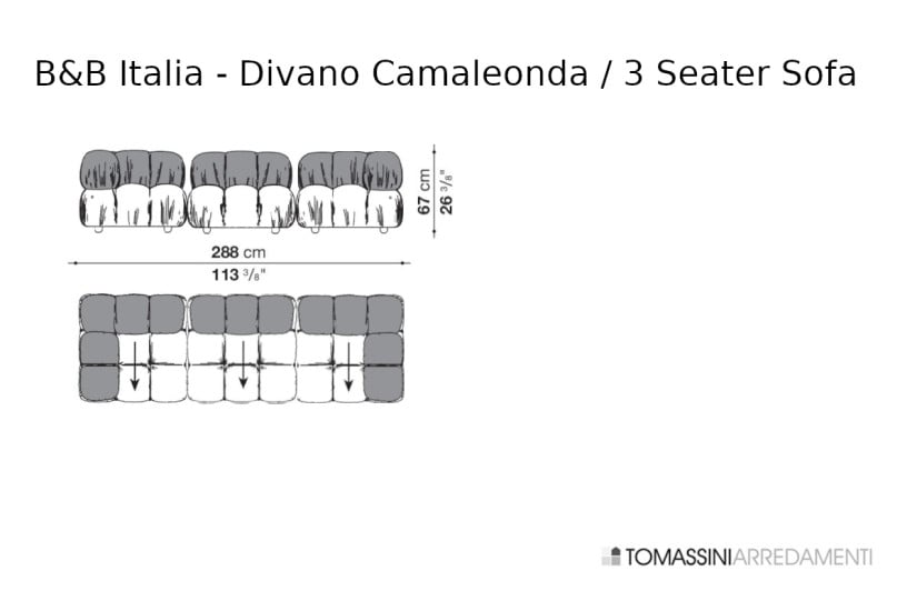 Camaleonda 3 Seater Green Sofa (Expo Offer) B&B Italia - 8