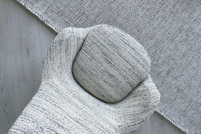 Fauteuil Caratos en tissu noir et blanc (Offre Expo) - 6