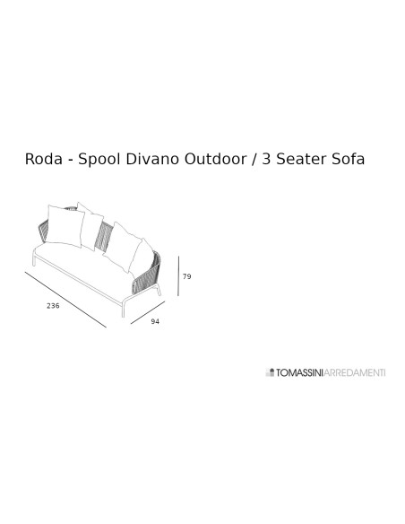 Spool outdoor Sofa Roda - 6