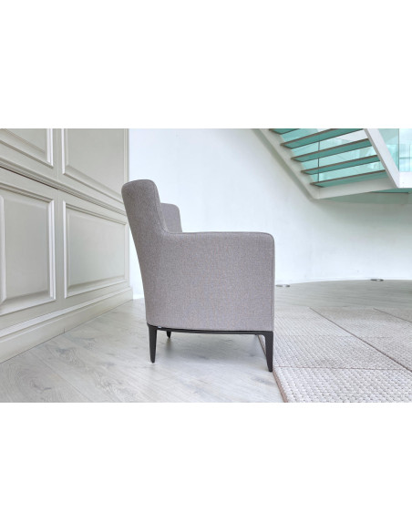 Fauteuil Gentleman Relax en tissu taupe (Offre Expo) - 4